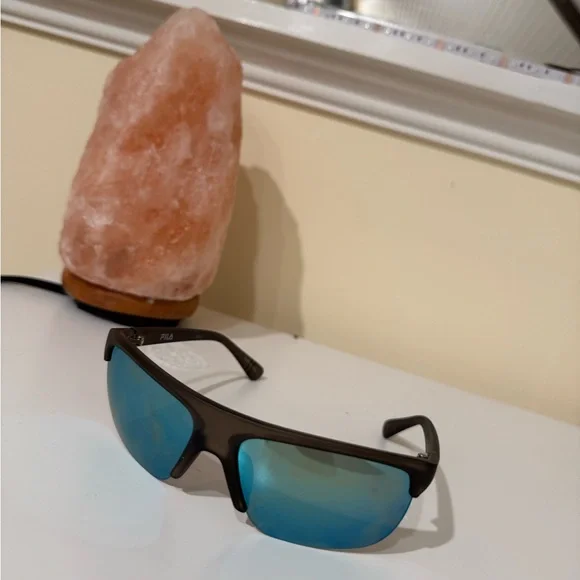 Men's FILA Sport Sunglasses with Blue Lenses